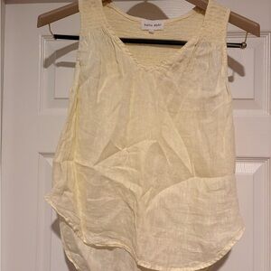 Bella Dahl Light Yellow Sleeveless Blouse